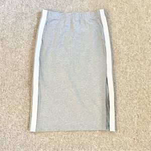 TNA Aritzia Small Grey & White Striped Straight Skirt